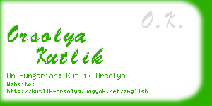 orsolya kutlik business card